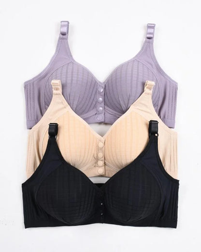 Pack Of 3 Ultra-Comfort Padded Button Bra for Women – Comfortable Daily Wear | Shoppingwears